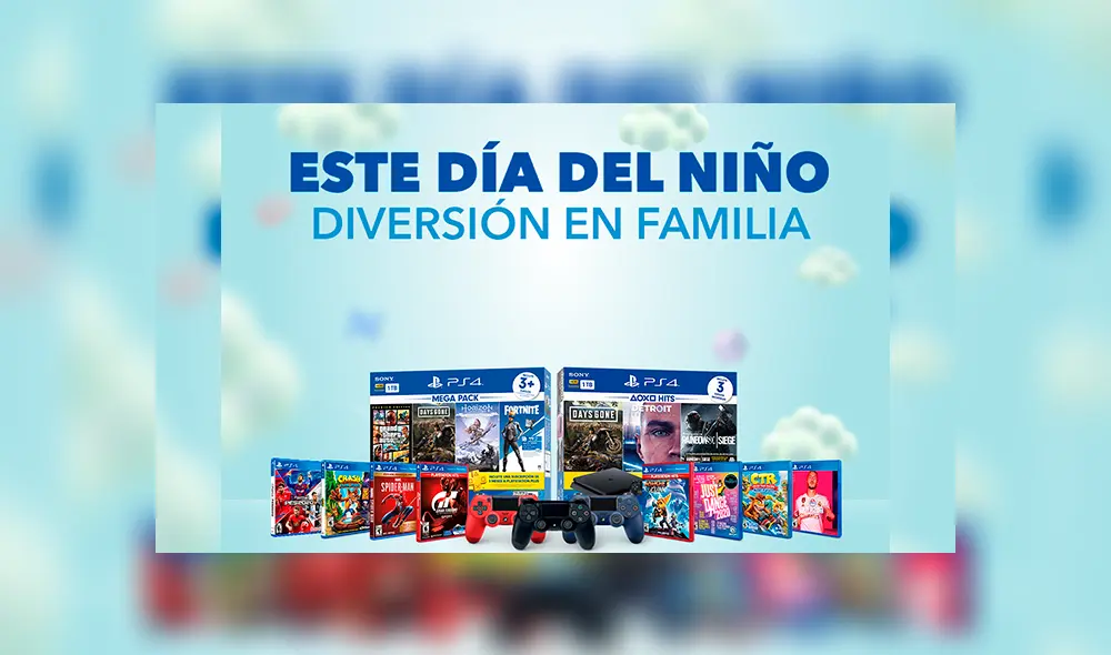 PlayStation anuncia promoción en videojuegos y consolas PS4 por le Día del Niño. Foto: PlayStation.