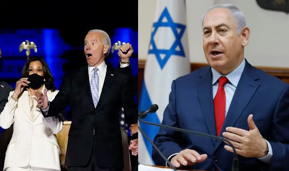 Netanyahu extendió su saludo a la dupla demócrata, y no dejó de agradecer a Trump. Foto: composición / Efe