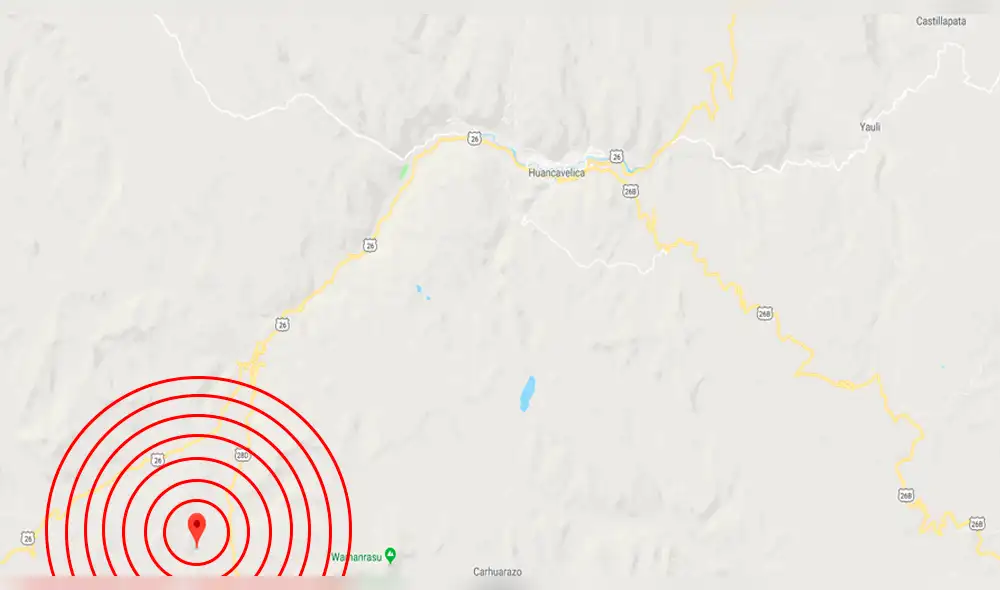 Sismo de 4.2 grados se registró esta madrugada en Huancavelica