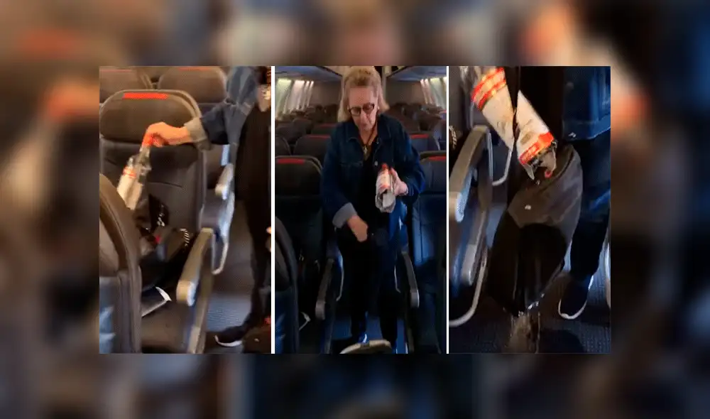 YouTube viral: abuela sufre percance cuando sus botellas de licor se rompen al momento de abordar un avión [VIDEO]