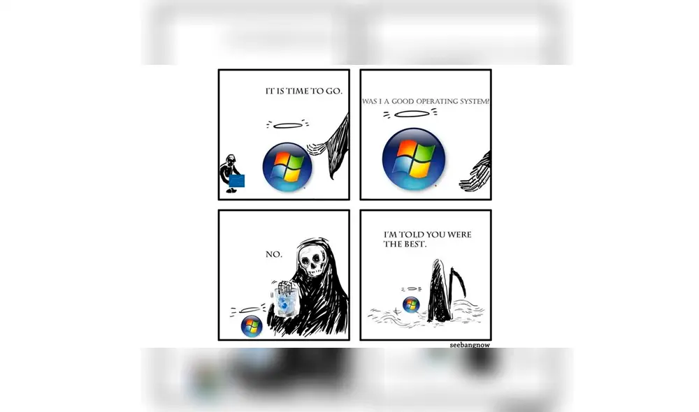 Windows 7 llegó a su fin y los usuarios le crearon divertidos memes.