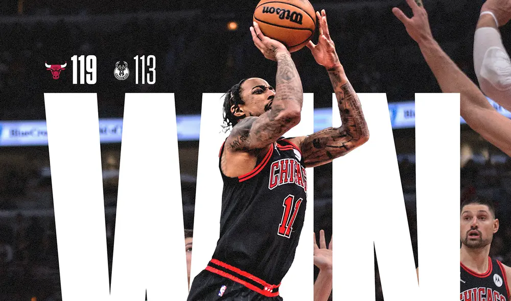 Chicago Bulls sacó un triunfazo. Foto: @chicagobulls/Twitter