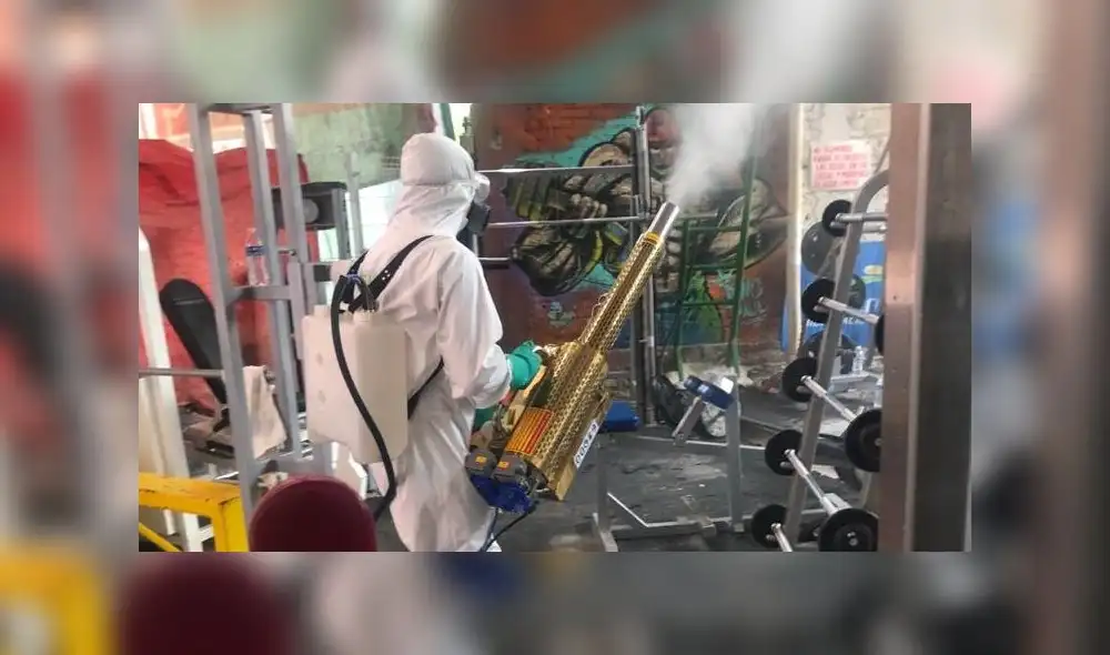 En la víspera, el gimnasio Las Barras Praderas fue desinfectado como medida contra la COVID-19. Foto: Facebook. En la víspera, el gimnasio Las Barras Praderas fue desinfectado como medida contra la COVID-19. Foto: Facebook.