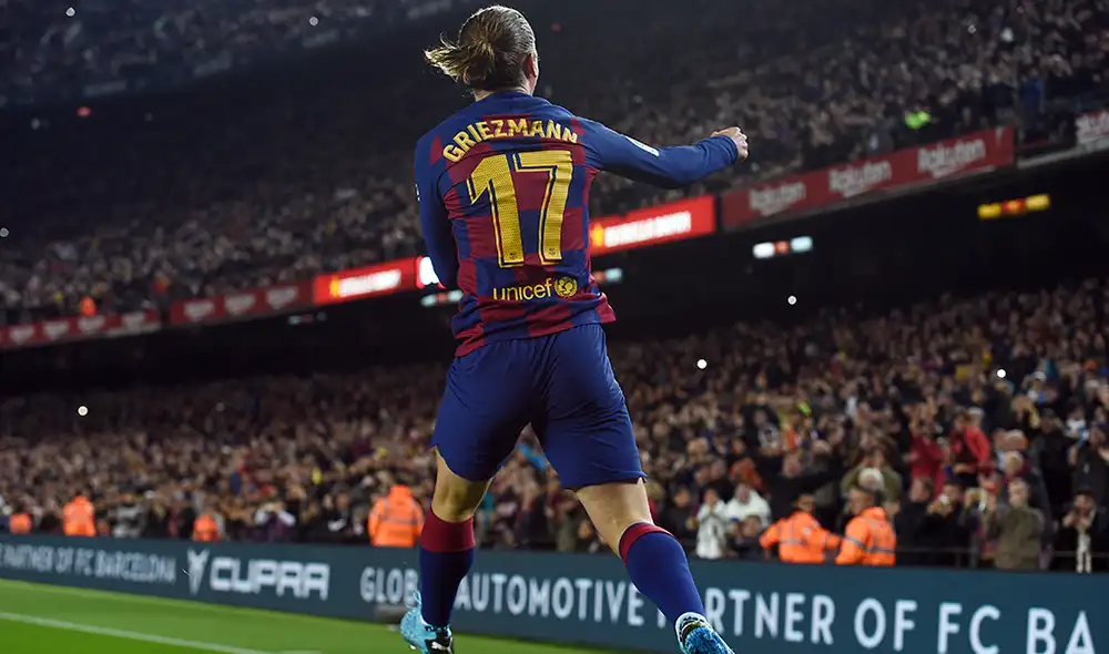 Griezmann marcó el primer gol del partido para el FC Barcelona. (Créditos: AFP) Griezmann marcó el primer gol del partido para el FC Barcelona. (Créditos: AFP)