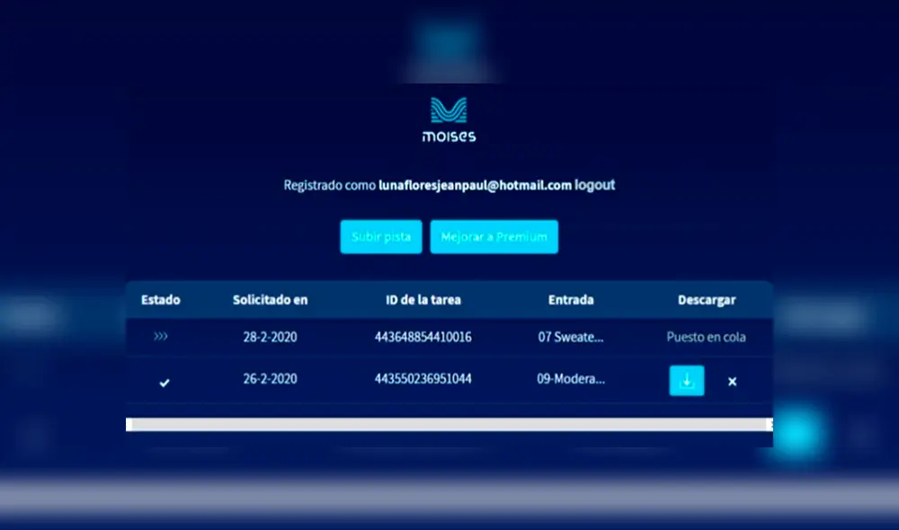 Te saldrán dos archivos descargables. Foto: Captura / YouTube.