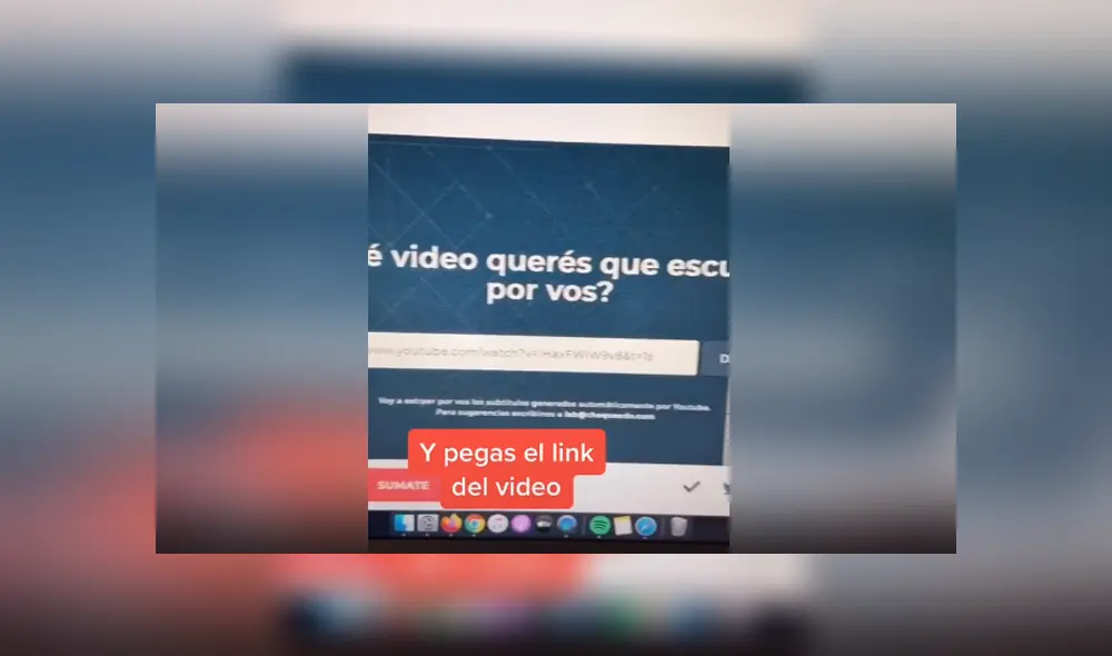 El joven mostró cómo conseguir el texto del audio de un video publicado en Internet. Foto: TikTok
