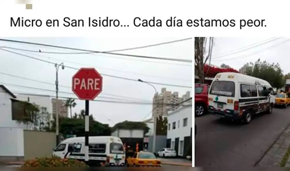 Vía Facebook: Vecinos de San Isidro se quejan de una combi y son punto de burlas FOTOS]
