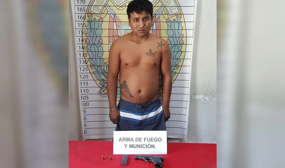Con un arma de fuego capturado un hombre en Chepén.