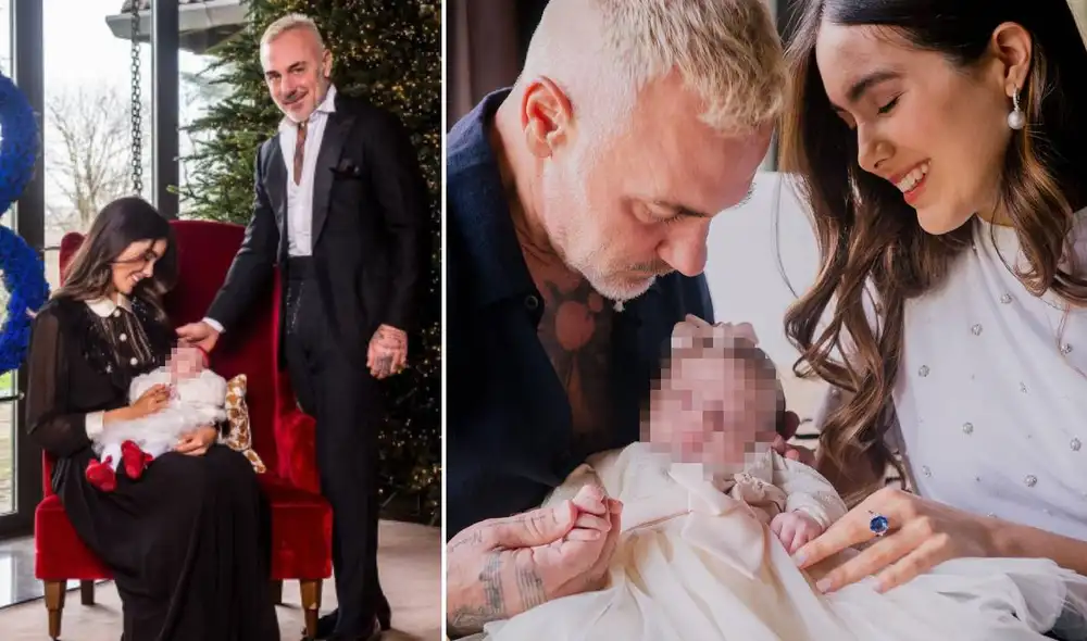 La pareja se mostró aliviada al tener las posibilidades para que la bebé sea atendida por profesionales de la salud. Foto: composición Instagram Gianluca Vacchi