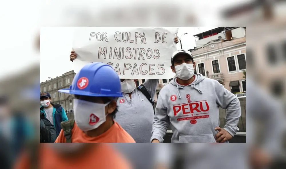 Manifestación de construcción civil CGTP. Créditos: Jorge Cerdán / La República Manifestación de construcción civil CGTP. Créditos: Jorge Cerdán / La República