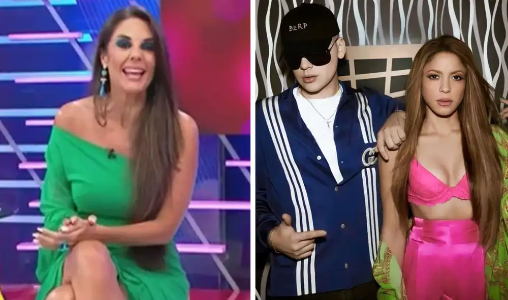 Rebeca Escribens respaldó a Shakira ante las críticas por su tema con Bizarrap. Foto: captura América TV/Bizarrap