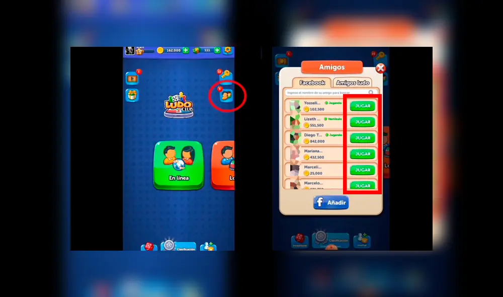 Con Ludo Club, puedes iniciar sesión con Facebook e invitar fácilmente a todos tus amigos y familiares.