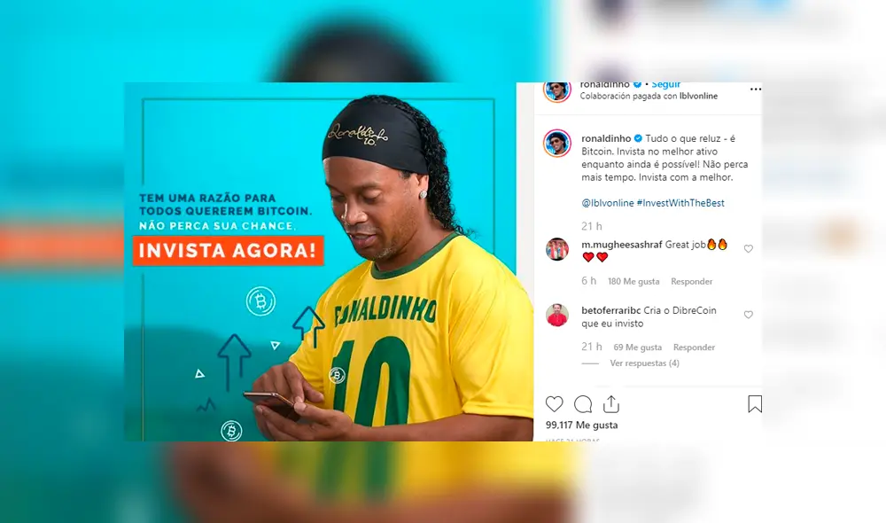 El brasileño Ronaldinho se convirtió en la imagen de una conocida marca. El brasileño Ronaldinho se convirtió en la imagen de una conocida marca.