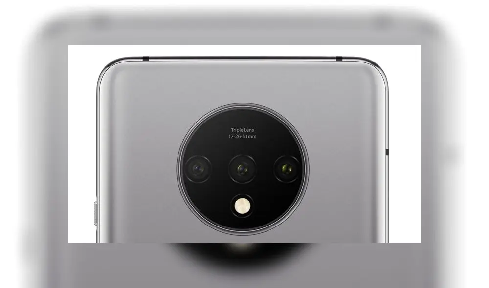 OnePlus 7T tiene triple cámara circular. OnePlus 7T tiene triple cámara circular.