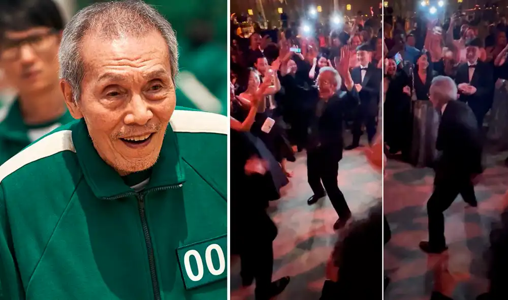 "Squid Game" o "El juego del calamar": actores se divirtieron en la fiesta que organizó Netflix. Foto: captura/Meena Harris/Twitter