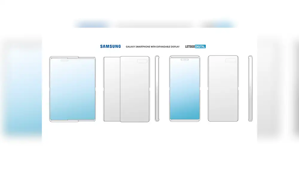 Samsung acaba de patentar un diseño con pantalla extensible. | Foto: LetsGoDigital