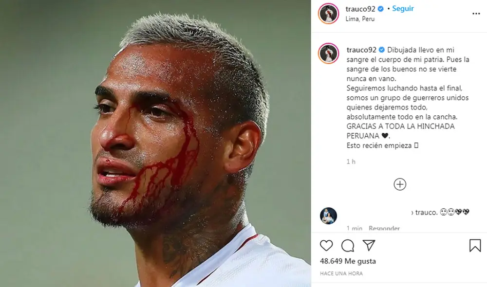 Publicación de Miguel Trauco en Instagram. Publicación de Miguel Trauco en Instagram.