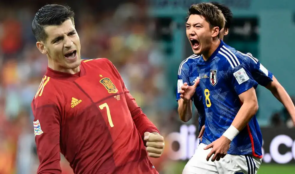España vs. Japón luchan por uno de los dos cupos del Grupo E a los octavos del Mundial Qatar 2022. Foto: composición GLR/AFP España vs. Japón luchan por uno de los dos cupos del Grupo E a los octavos del Mundial Qatar 2022. Foto: composición GLR/AFP