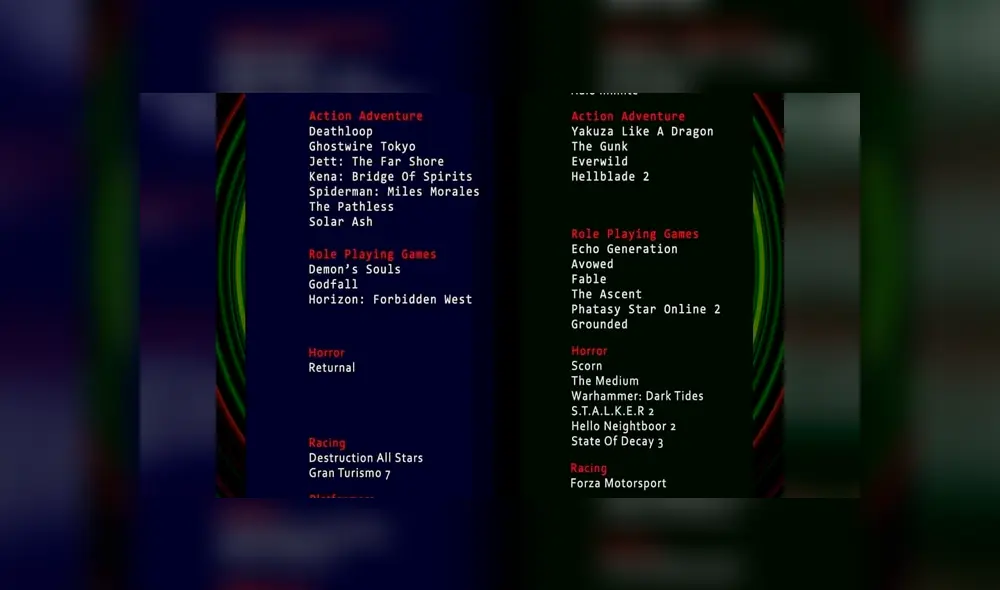 Revisa la lista completa de videojuegos en la nota.