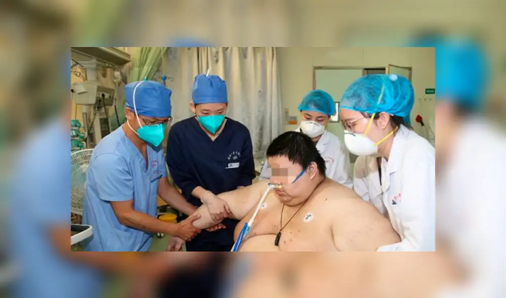 Hombre subió cerca 100 kilos durante la cuarentena en China. Foto: Weibo Hombre subió cerca 100 kilos durante la cuarentena en China. Foto: Weibo