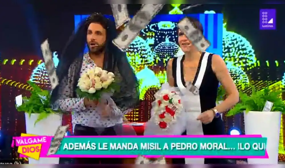 'Peluchín' se viste de viuda para recrear matrimonio de Sheyla Rojas
