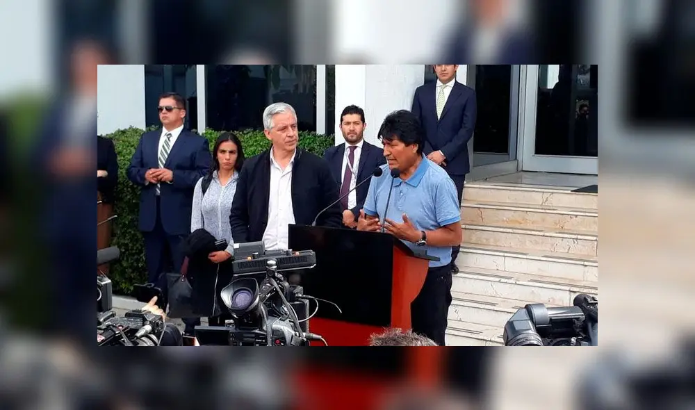 Ex presidente Evo Morales cuando llegó a México Ex presidente Evo Morales cuando llegó a México