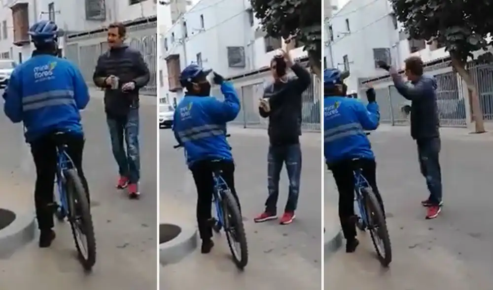 Sereno tuvo que llamar a la PNP para que interviniera | Créditos: Mauricio Saravia / Twitter