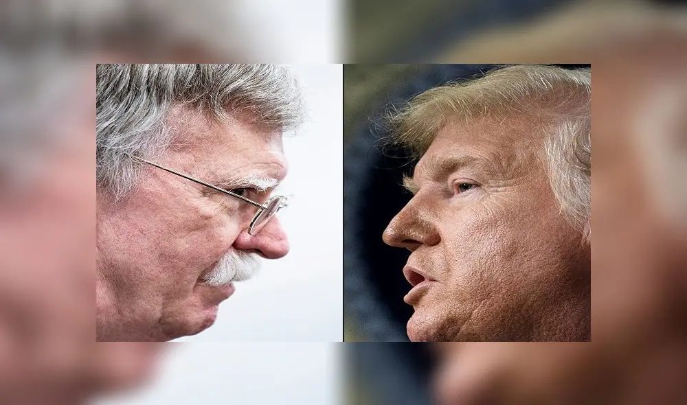 (COMBO) This combination of file pictures created on January 28, 2020 shows
US National Security Advisor John Bolton (L) on June 28, 2019, in Osaka, and US President Donald Trump on December 19, 2019 in Washington, DC. - Trump has no guiding principles and is unfit to be president, Bolton said in an interview released on June 18, 2020, to promote his explosive book. "I don't think he's fit for office. I don't think he has the competence to carry out the job," Bolton told ABC News. (Photos by Brendan Smialowski / AFP)