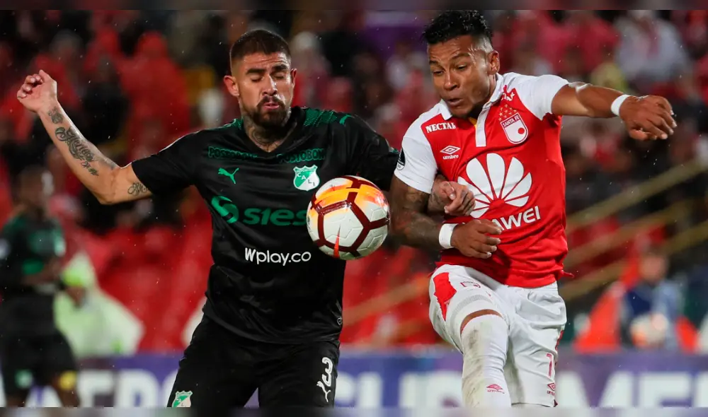 Santa Fe y Deportivo Cali igualaron 1-1 por cuartos de la Copa Sudamericana [GOLES]