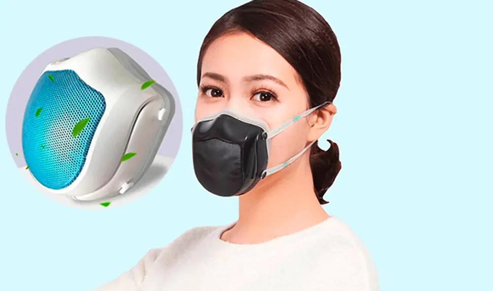 La mascarilla electrónica de Xiaomi ofrece un filtro que constantemente limpia el aire que respiremos y evita el ingreso de virus y bacterias.