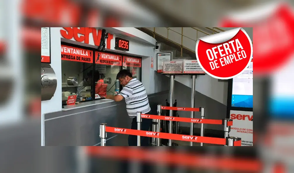 Ofertas de trabajo: Servir ofrece puestos con sueldos de hasta S/ 12.000