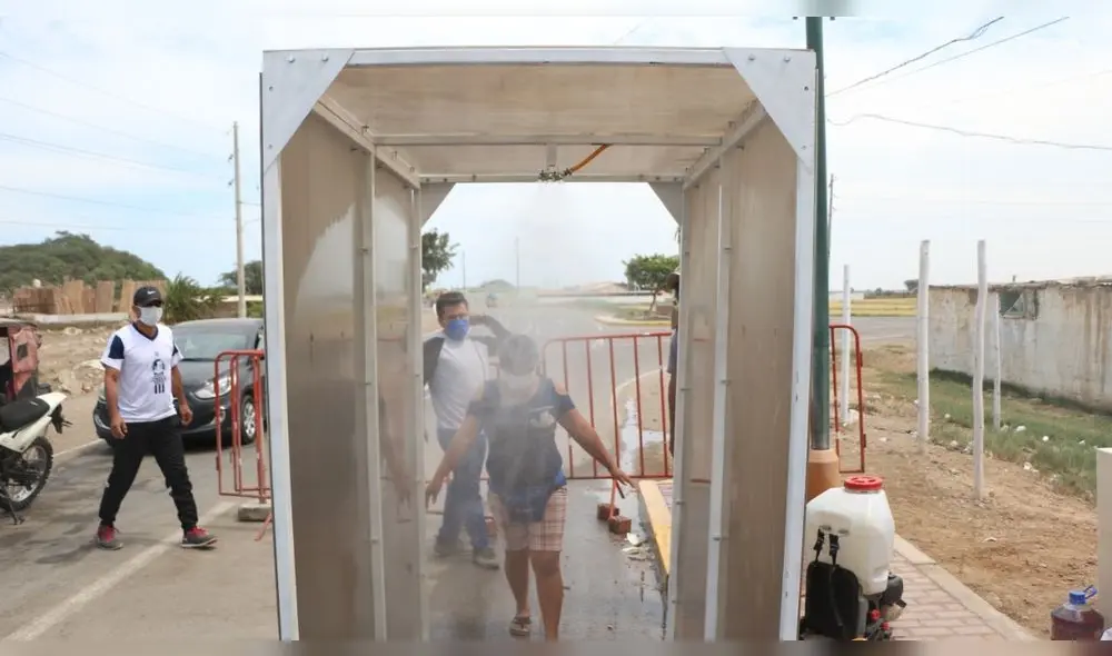 Coronavirus: instalan túneles de desinfección en Pacasmayo Coronavirus: instalan túneles de desinfección en Pacasmayo