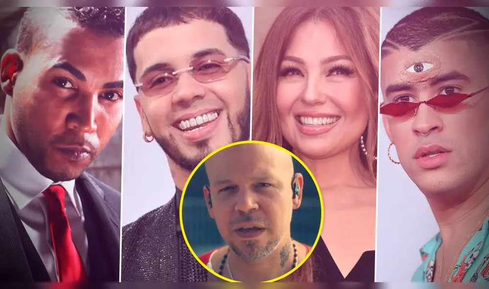 Residente Don Omar, Anuel AA, Bad Bunny y Thalía conmovidos por la canción René