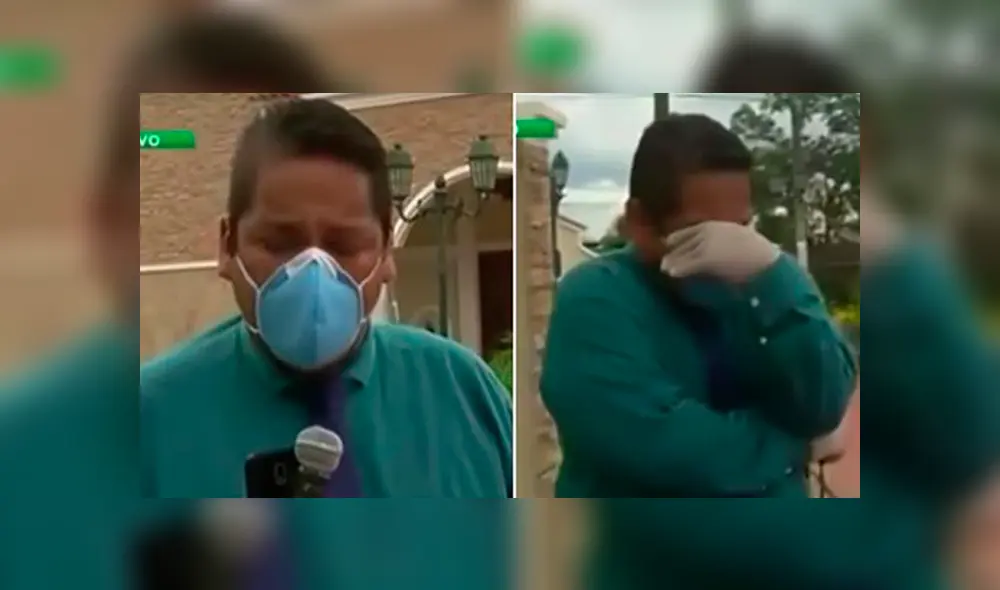 Reportero ecuatoriano se quebró al informar sobre la crítica situación que vive su país por culpa del coronavirus. (Foto: Captura) Reportero ecuatoriano se quebró al informar sobre la crítica situación que vive su país por culpa del coronavirus. (Foto: Captura)