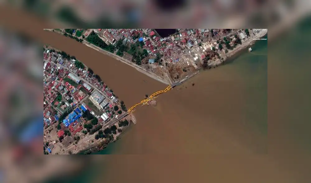 Indonesia: el impactante antes y después del terremoto y tsunami que azotó al país