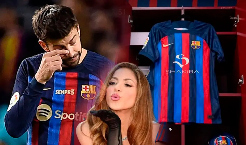 ¿Real o fake? La camiseta del Barcelona con el logo de Shakira no es oficial. Foto: composición/Directv Sport/difusión