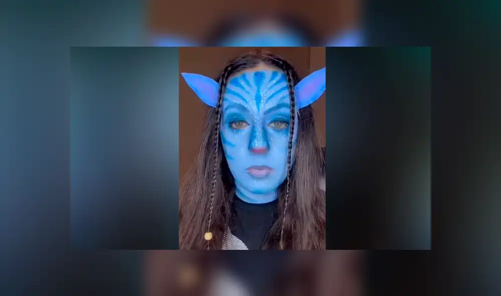 Desliza las imágenes para ver la increíble transformación que experimentó una joven para ser igual a Neytiri de Avatar. Foto: Stephh /TikTok