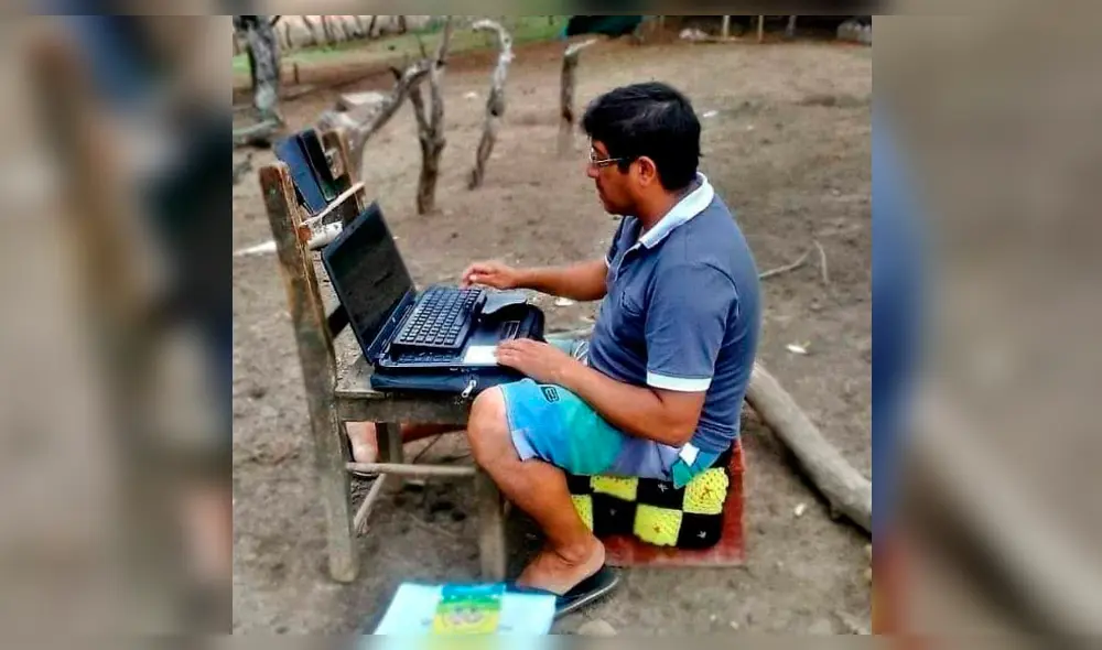 Docente imparte clases virtuales pese a limitaciones Docente imparte clases virtuales pese a limitaciones