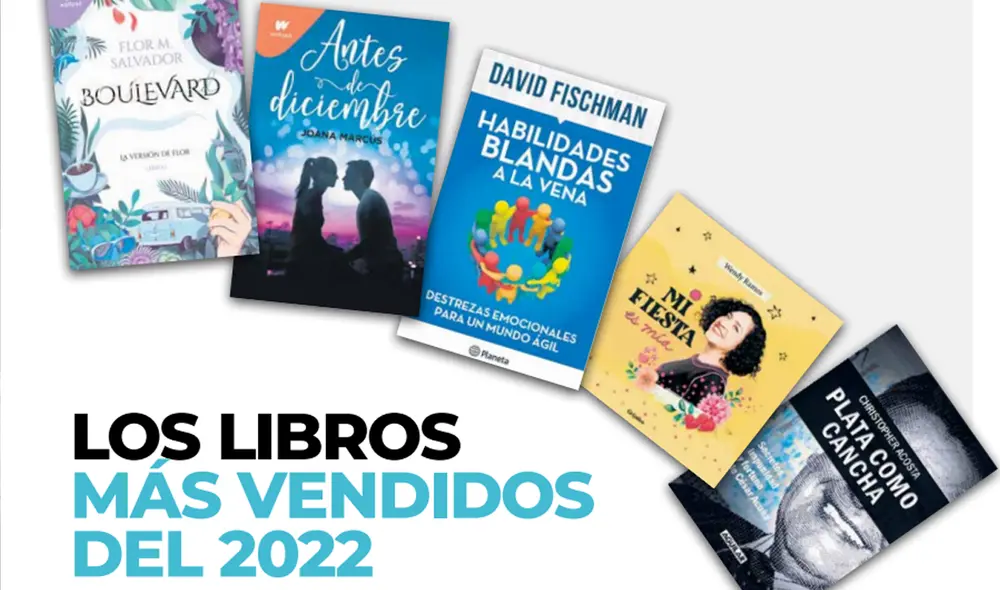 Esta es la lista de los libros más vendidos del 2022. Foto: Domingo Esta es la lista de los libros más vendidos del 2022. Foto: Domingo