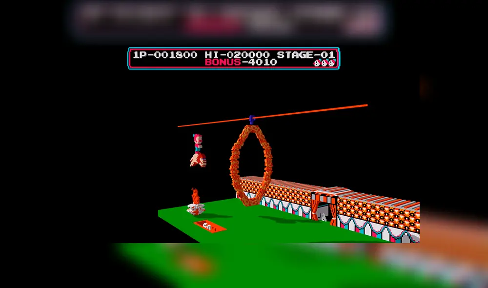 Los aros de Circus Charlie.