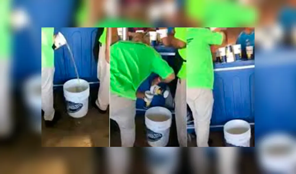 Captaron en video la venta de cerveza reciclada a hinchas en el estadio TSM.