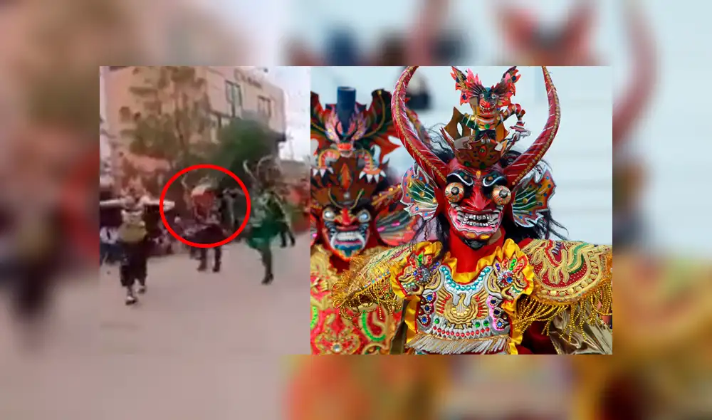 Facebook: peruanos danzaban la 'diablada' hasta que inesperado personaje lo arruina todo [VIDEO]