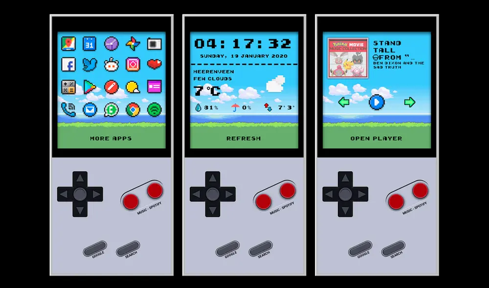 El tema inspirado en la consola Game Boy. | Foto: Reddit El tema inspirado en la consola Game Boy. | Foto: Reddit