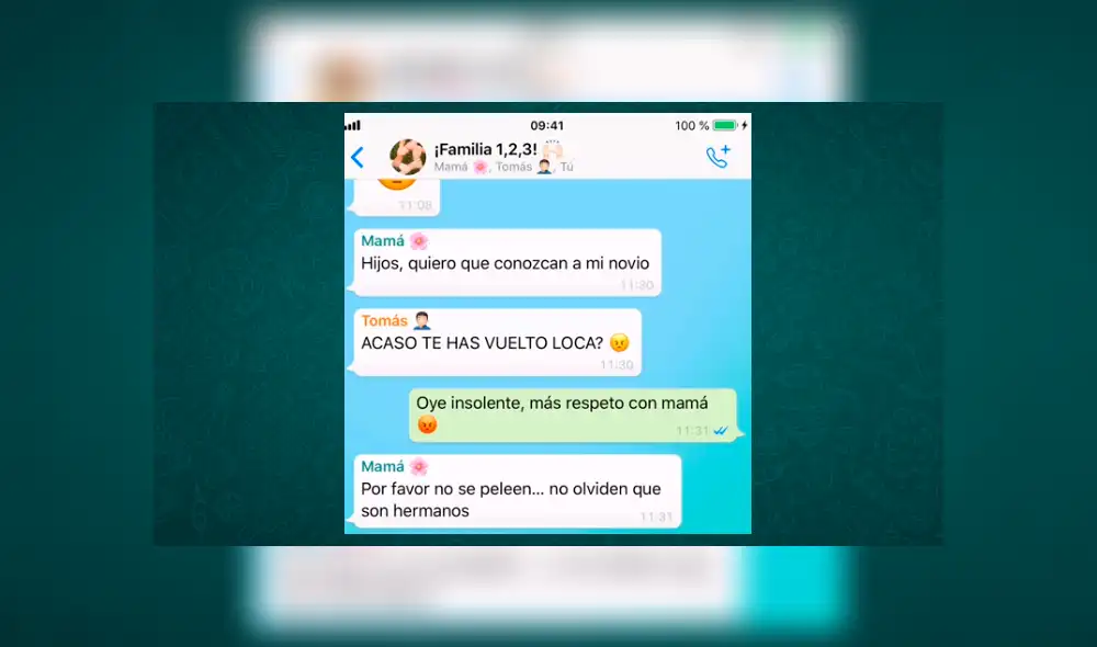 WhatsApp: Su madre le presenta a su novio menor que ella y resultó ser su ex pareja [VIDEO]