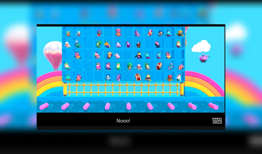 ¿Cómo sería Fall Guys con voces humanas hablando por doquier? Imagen: YouTube/The Warp Zone.