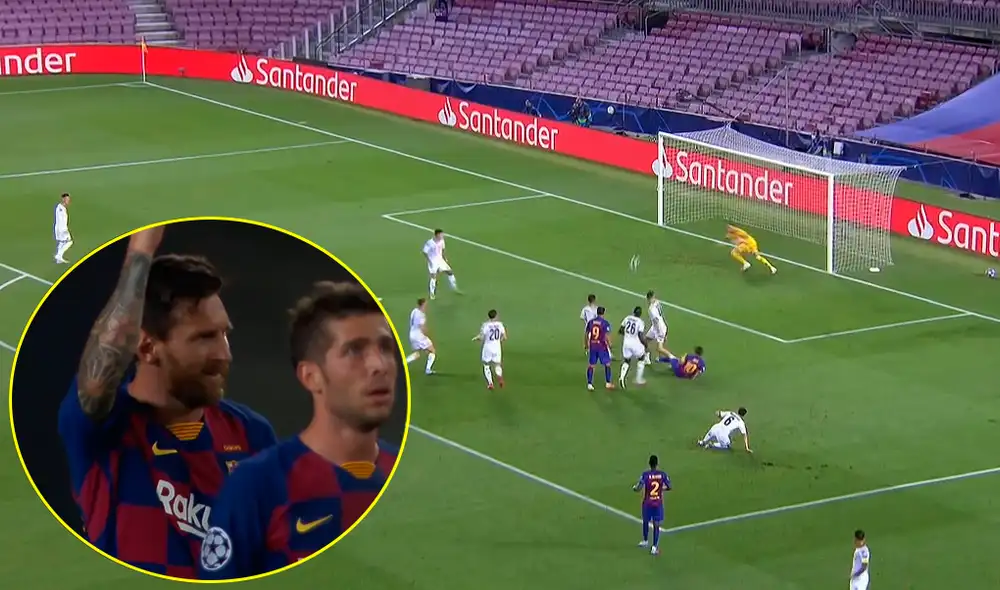 Lionel Messi hizo una gran jugada individual y marcó el segundo gol del Barcelona sobre el Napoli. | Foto: ESPN 2 Lionel Messi hizo una gran jugada individual y marcó el segundo gol del Barcelona sobre el Napoli. | Foto: ESPN 2