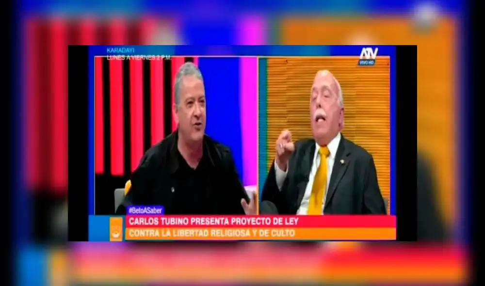 Tubino fue confrontado por periodista y no pudo justificar proyecto contra libertad religiosa [VIDEO]