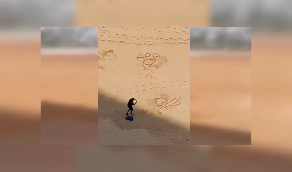 Facebook viral: captan a joven infiel cuando enviaba mensajes de amor a sus parejas en la playa [VIDEO] 