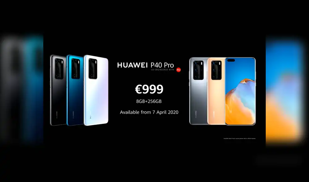 El Huawei P40 Pro de 8 GB RAM + 256 GB ROM se podrá adquir por 999 euros (aprox. 1,098 dólares). El Huawei P40 Pro de 8 GB RAM + 256 GB ROM se podrá adquir por 999 euros (aprox. 1,098 dólares).