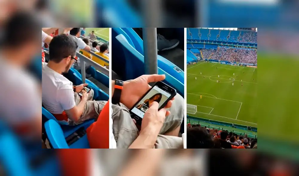 Facebook: hincha de la bicolor se cansó del Perú vs. Venezuela y se puso a utilizar Tinder [VIDEO]